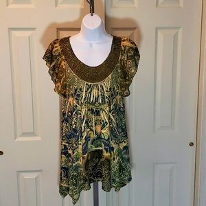 One World beaded top.